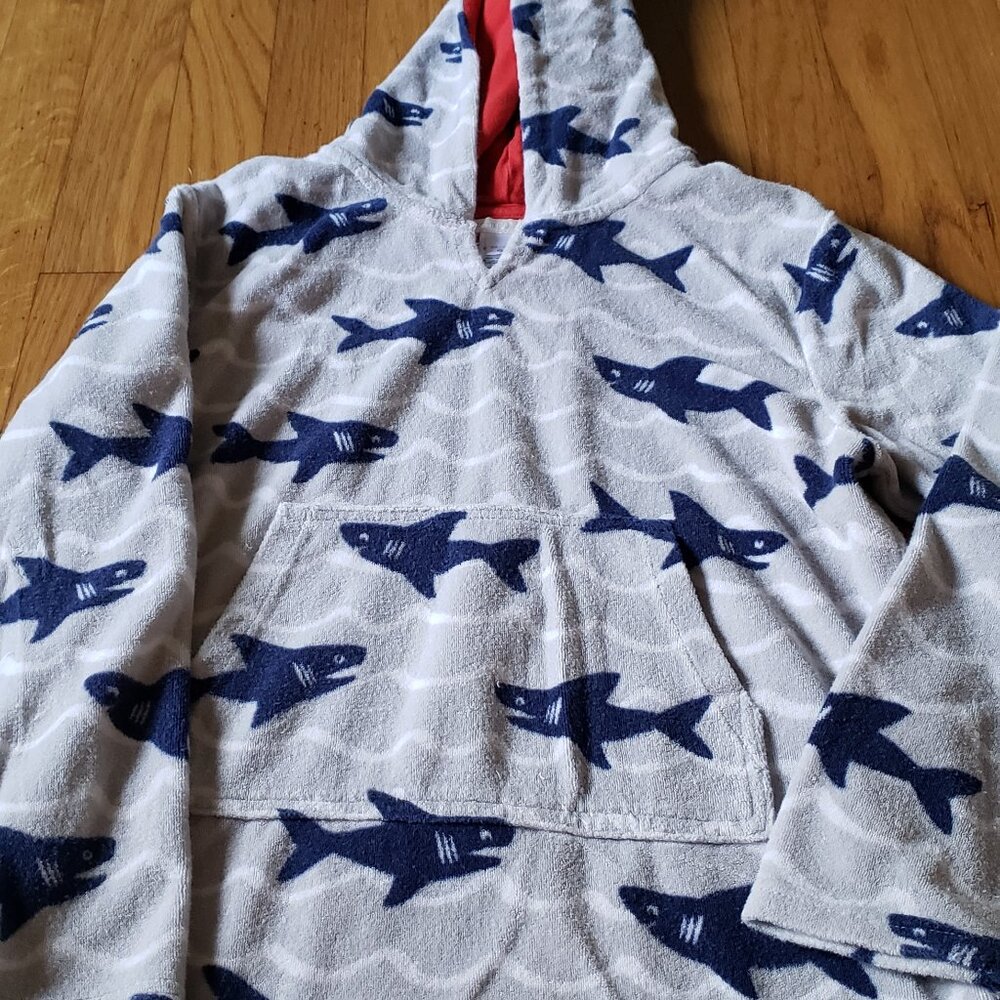 Pottery Barn Kids Shark Hooded Towel 8-10